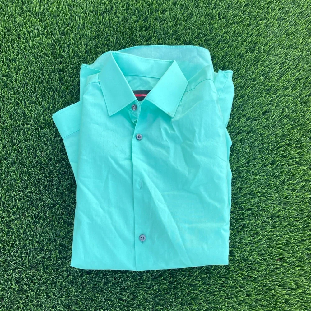 Turquoise Button Up - Picture 1 of 5